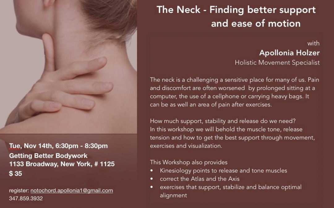 Nov 14, 2017 | The Neck – Finding Better Support and Ease of Motion
